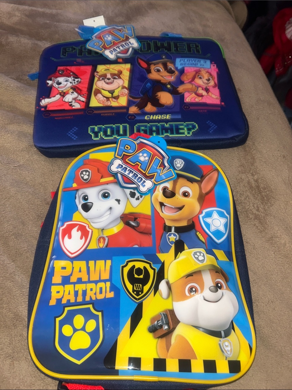 Paw Patrol Kids Backpack – Blue, Yellow & Red Character Panels bundle